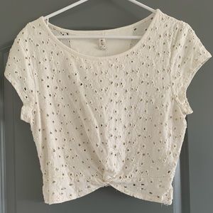 Cream crop top